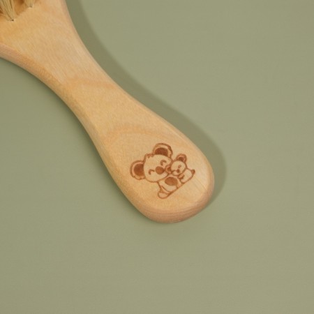 Comb with bristles, 22 × 7 cm, color "light wood"-4