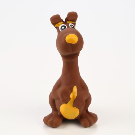 BOOSHING FREE for dogs from latex "Bobik", 11 cm, brown-1