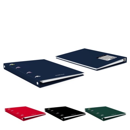 A notebook on the rings A5, 80 sheets in the Erichkrause "Classic", a plastic cover, an offset unit, whiteness is 100%, mix-10