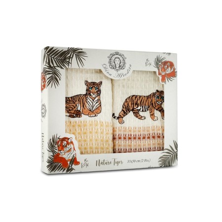 A set of wuffed napkins Diva Afrodita "Tiger", size 35x50 cm, 2 pcs-1