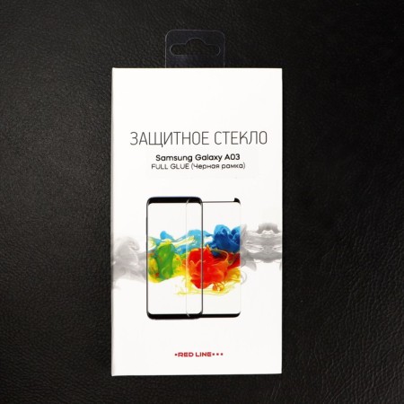 Protective glass Mobility, for Samsung Galaxy A03, full glue, black-4