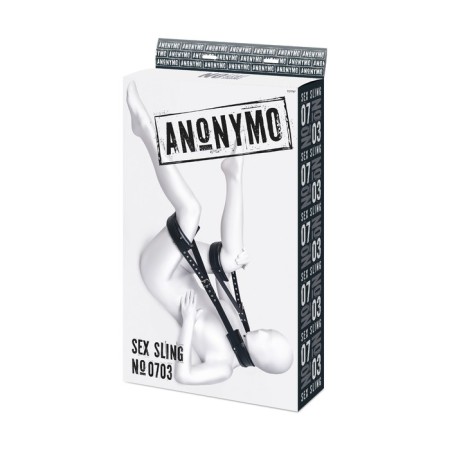 Fixing sling Anonymo, PU Skin, 145 cm, black color-5