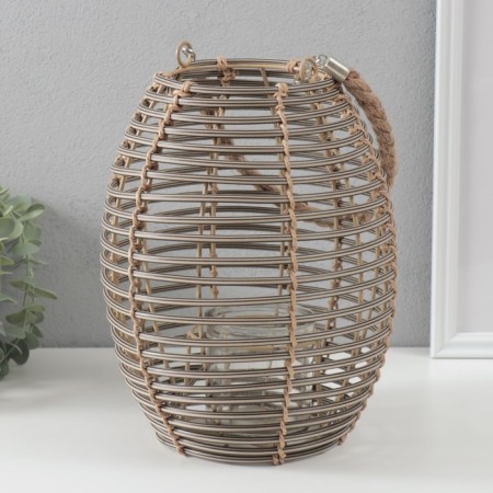 Click Plastic for 1 candle "Amphora" brown 11x20x26 cm-1