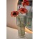 Decorative vase of embossed glass, 115 × 115 × 245 mm, color gray color