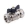 Aqualink ball valve, PN 10, 16 x 16 mm, tsang/tsang, butterfly, nickel.