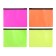 A set of removal converts on the A5, 150 microns, Calligrata Neon, with black zipper, translucent, neon, 12 pieces, mix