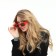 Sunglasses "OneSun", UV 400, pipe 14 cm, width 14.5 cm, lens 4 x 6.5 cm, red