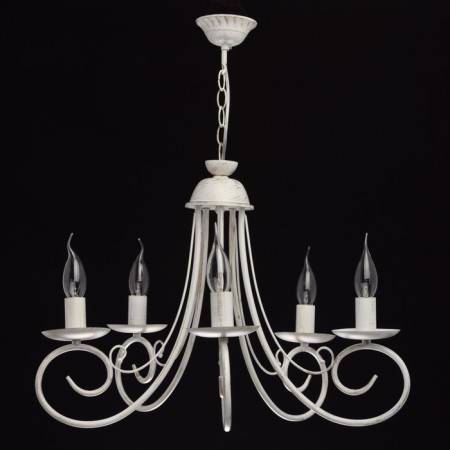 Suspended chandelier "Candle", 5x60W E14, white 52x52x75 cm-3