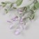 Artificial plant for creativity "Ficus leaves" set 6 pcs purple tips 12 cm