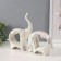 Souvenir Ceramics "Elephants with heart" Purvapons set 2 pcs H = 12 cm 6x17x22 cm