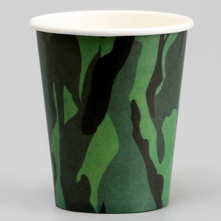 Paper glasses "Camouflage", 6 pcs.