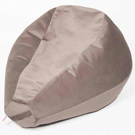 Mear-bag “Pear” is small, diameter 70 cm, height 90 cm, beige color, velor-1