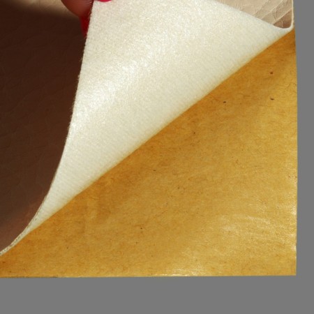 Glue patch from leatherette, 10 × 20 cm, beige color-2