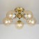 Ceiling chandelier CITILUX “Tommy” CL102153, 52x52x24.5 cm, 5x40W, E14, brown color