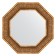 Mirror in the baguette frame, bronze monogram 101 mm, 64x64 cm