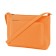 Bag women, genuine leather, orange 24x6x19 cm