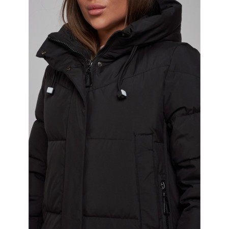 Coat insulated winter female, size 48, black color-11