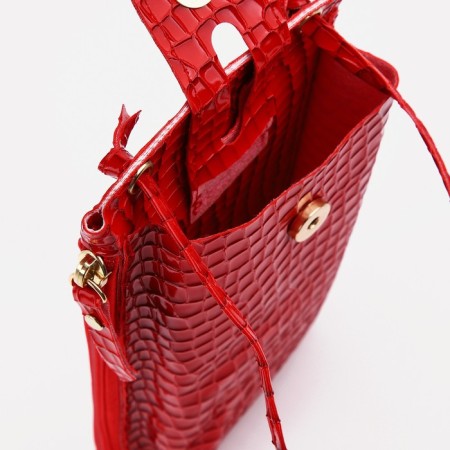 Baby bag on magnet, long belt, red color-2
