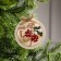 Christmas tree toy "Ball with a branch", from batteries, glow warm white