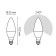 LED LED Black 9.5W candle 4100K neutr. Bel. E14 950LM GAUSS 103101210