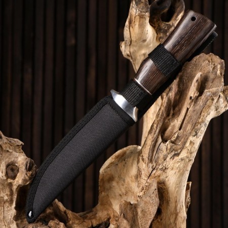 Hunting knife "Siberian" 27.5mm, blade 145mm/3.2mm, brown-2