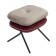 PUF PEA, 497 × 403 × 425 mm, velor, beige color / burgundy