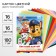 Cardboard tinted, A4, 16 sheets, 16 colors, moped, bilateral, in a package, 180 g/m², puppy patrol