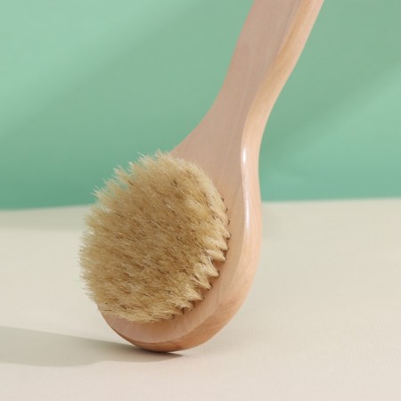 Massage brush for the body of the share, with a pen, natural bristles-2
