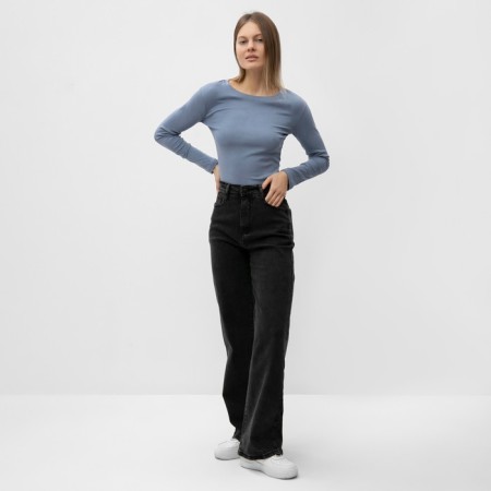 Jeans insulated female, gray color, size 28 (44)-4