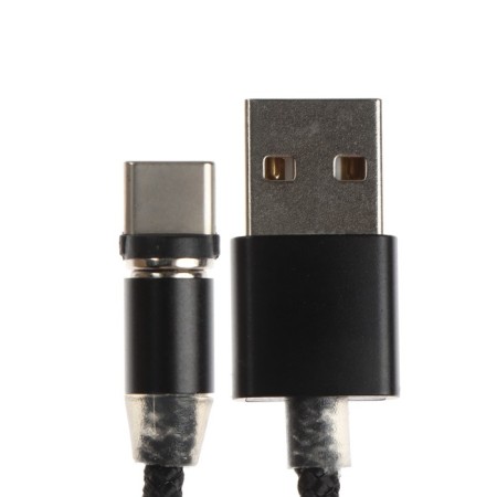 Eltronic AF-310, Type-C-USB, magnetic, 1 m, textile braid, black-1