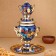 Set "Bird on the blue", sturdy, 3 objects, a samovar 3 l, a teapot 0.7 l, tray