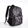School backpack from textiles on lightning, 3 pockets, color gray color