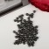 Plastic beads, metallized 6 mm 15g (130 +/- 10 pcs), hematite