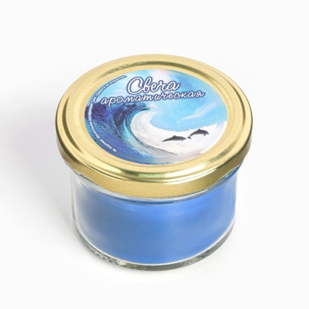 Candle in the bank Aromatic "sea breeze", 5x6 cm, 120 g-3