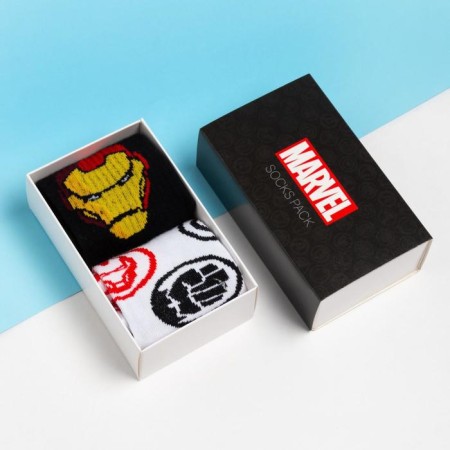Set of socks "Marvel", Avengers, 2 pairs, 23-25 ​​cm