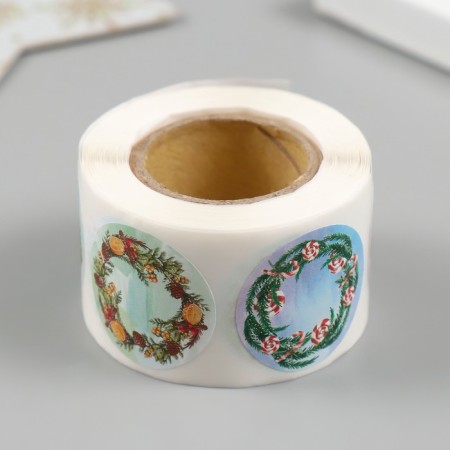 New Year Stick Paper "Time for a fairy tale" d = 2.5 cm 252 pcs in the roll-2