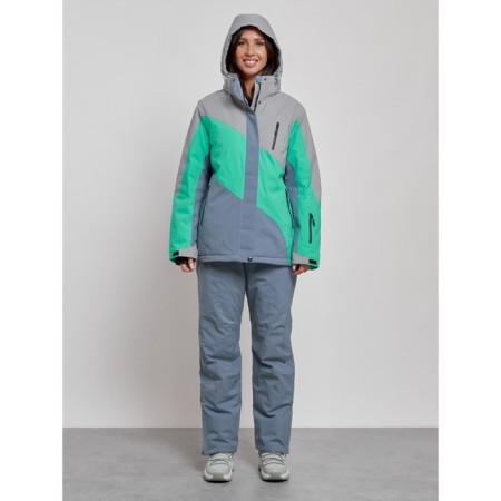 Ski costume is women's winter, size 58, gray color-4