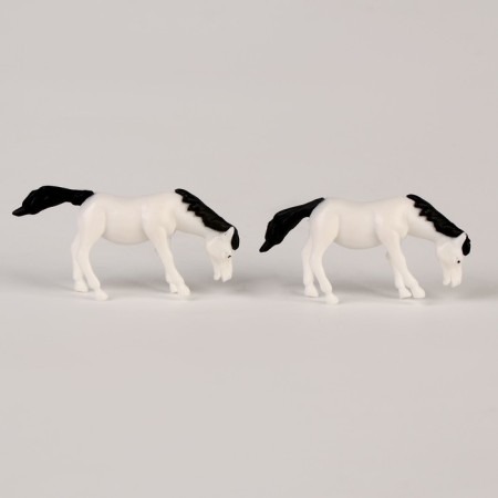Miniature Puppet "Horse", set 2 pcs., Size 1 pc. - 4.5 × 2.5 × 1 cm, white color-2