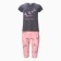 Female home set (T -shirt/Bridges), plum color, size 44