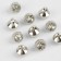 A set of buttons on the leg, d = 8 mm, 10 pcs, white/silver color