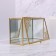 Great organizer for storage, with a lid, glass, with a mirror -bottom, 1 section, 17 × 10.5 × 7 cm, the color is transparent/copper