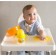 Banana yummy feeding plate, with lid, yellow color