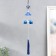Wind Music Metal "heart" from the evil eye with a brush 3 bells 36 cm