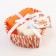 A set of terry decorative napkins Ethel "heart", 30 × 30 cm - 4 pcs, orange, 100% cotton