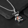 Piece "Bear" with a rainbow, color in black silver, 70 cm