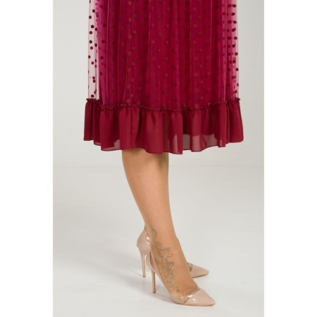 Female dress, size 52, burgundy color-6