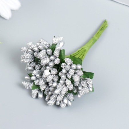 Flowers for decorating "inflorescence" silver 1 bouquet = 12 colors 8.5 cm-1