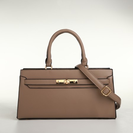 Women's bag with lightning, Textura, average size, brown color