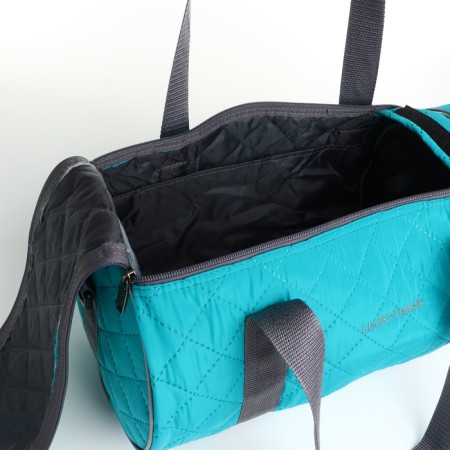 Sports bag with lightning, 2 outer pockets, long belt, blue color-2