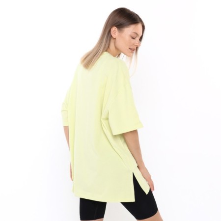 T-shirt female, yellow color, size overSize (42-46)-2